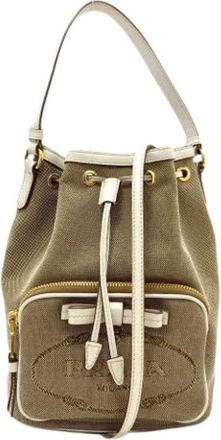 Prada Pre-owned Bucket Bags, female, Brown, Size: ONE SIZE Pre-owned Vintage Bucket Bag