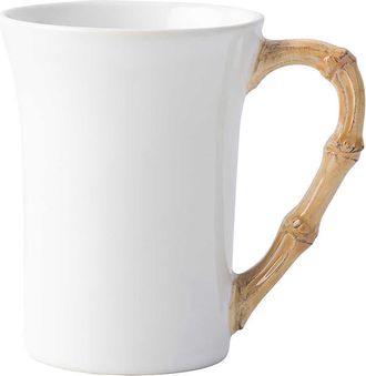 Juliska Bamboo Ceramic Mug in Whitewash/Bamboo Natural at Nordstrom