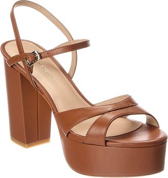 Stuart Weitzman Maia Leather Platform Sandal