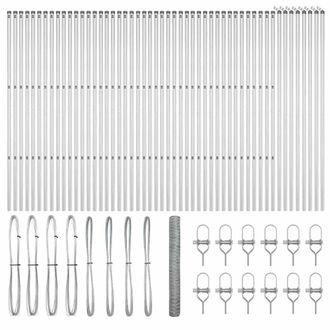 Berkfield Home Hexagon Fence 1.4x100 m Galvanised Steel in Silver