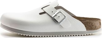 Birkenstock Boston Super Grip Leather Narrow Fit White 0060136