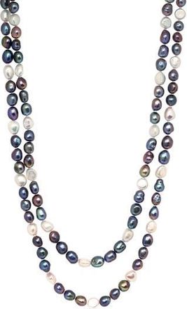 Effy Freshwater Pearl Layered Necklace in Grey at Nordstrom Rack, Size 46
