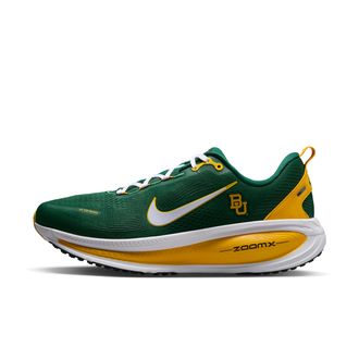 Nike Mens College Vomero 18 (Baylor) Road Running Shoes in Green | IQ6865-300
