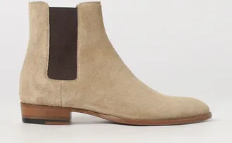Saint Laurent Stivaletti Chelsea in pelle scamosciata con punta tonda