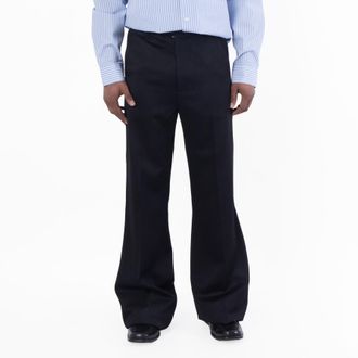 Amiri Creased Flare Wool Pants, Brand Size 46 ( US Size 36 )