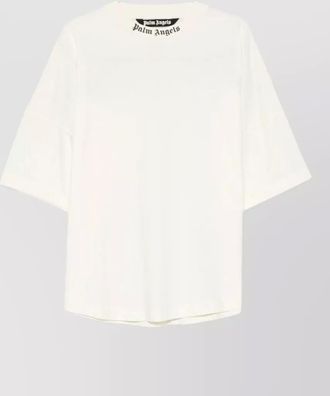 Palm Angels cotton logo print oversized t-shirt