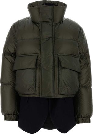 sacai Olive Green Nylon Down Jacket