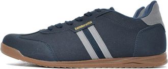 Lambretta Mens Navy Charcoal Tackle Trainer - Size UK 10