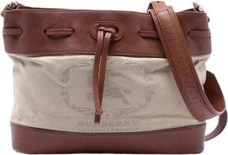 Burberry Pre-owned Bucket Bags, female, Brown, Size: ONE SIZE Pre-owned Canvas Bucket Bag