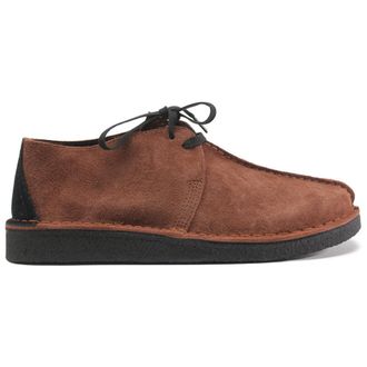 Clarks Desert Trek Suede Mens Lace Up Shoes - Mid Brown - Size:UK 8.5