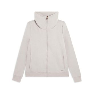 Freddy Felpa donna full-zip con collo alto e inserti micro-trecce