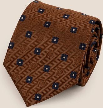 Oswin Hyde Mens Stripes and Squares Bronze - Brown