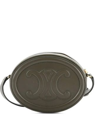 Celine Triomphe Oval Leather Mini crossbody bag - Verde