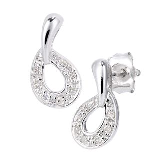 Diamant L'éternel Womens 9ct White Gold Diamond Earrings PE05643W - One Size