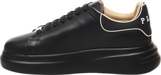 Philipp Plein Schoenen, Heren, Zwart, 44 EU, Leer, Megastar Lage Sneakers