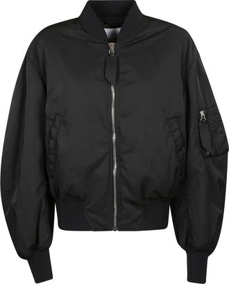 The Attico Oversized Nylon Bomberjas - Dames - Bomber jackets - Zwart - XS - Nylon - Jassen