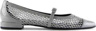Notabene Ballerine Pasqualina con dettagli in rete - Grigio