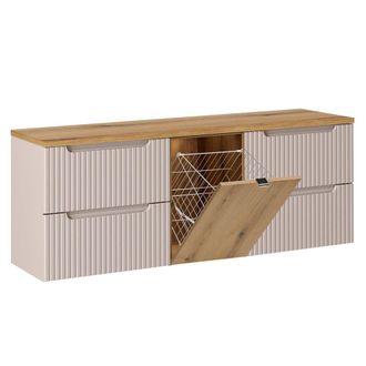 Petits Meubles Cesta de lino 160cm y madera paneles laminados cachemira