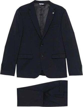 Manuel Ritz Suit - male - Manuel Ritz - Single Breasted Suits - Blue - 2XL - Suits