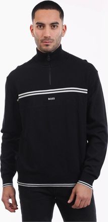HUGO BOSS Mens K Zone Quater-Zip Sweatshirt - Navy - Size: 44