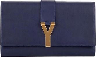 Saint Laurent Clutch Classic Y Line - Blu