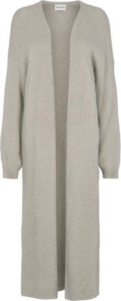 Americandreams June Long Alpaca Cardigan - Dames - Lange truien - Grijs - ONE Size - Wol - Truien & Vesten