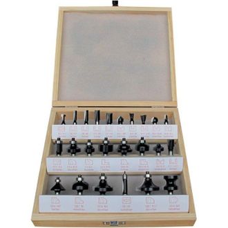 Fortis Juego Fresa 24 Unidades S8 Caja Madera Fortis