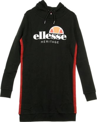 Ellesse Zwarte hoodie jurk voor vrouwen - Dames - Korte kleedjes - Zwart - S - Kleedjes