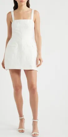 Amanda Uprichard Martini Floral Jacquard Cocktail Romper in White at Nordstrom, Size X-Large