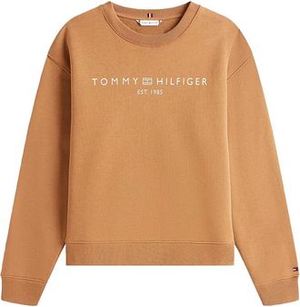 Tommy Hilfiger Felpa con stampa logo - Marrone