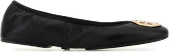 Tory Burch Minnie Ballet Flat - Dames - Ballerinas - Zwart - 37 1/2 EU - Leer - Schoenen