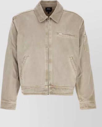 A.P.C. denim single-breasted coat