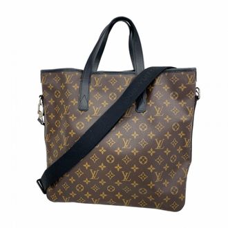 Louis Vuitton Black Brown Tote Bag (Pre-Owned)