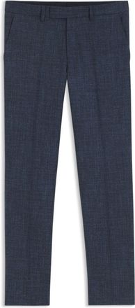 BOSS Regular-fit pants in a patterned wool blend