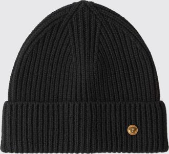 Versace Berretto beanie in lana vergine con logo Medusa e risvolto