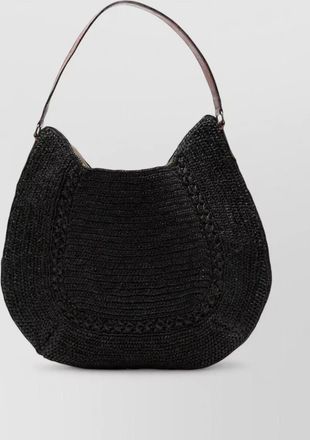 Ibeliv meva woven texture shoulder bag open top