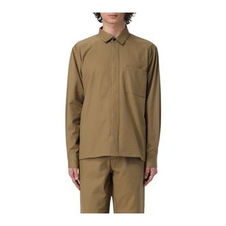 GR10K Gr10K, Heren, Overhemden, Beige, Maat: L Katoen