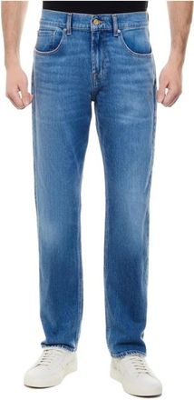 7 For All Mankind Jeans, Heren, Blauw, W40, Katoen, The Straight Jeans