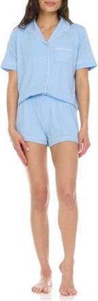 Flora Nikrooz Annie Shirt & Shorts 2-Piece Pajama Set in Light Blue at Nordstrom Rack, Size X-Large