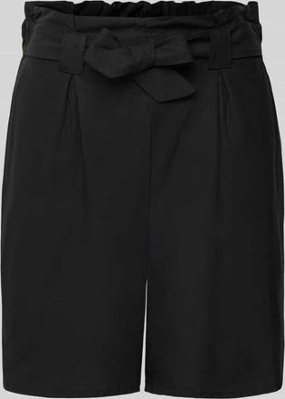 Tom Tailor Denim Relaxed Fit Shorts aus Lyocell im Paperbag Look in Black, Gr&ouml;&szlig;e XS