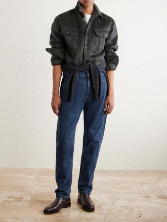 Thom Sweeney Straight-Leg Distressed Jeans
