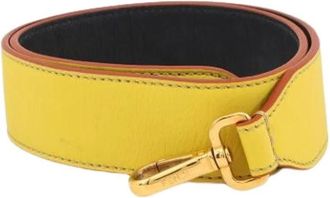 Fendi Pre-owned Accessories, female, Yellow, Size: ONE SIZE Pre-owned Leather Strap