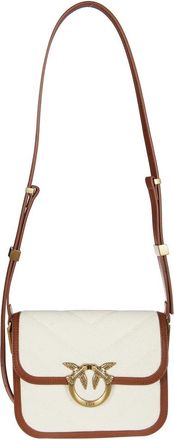 Pinko Mini Love Box Tas in Trendy Stijl - Dames - Schoudertassen - Beige - ONE Size - Tassen