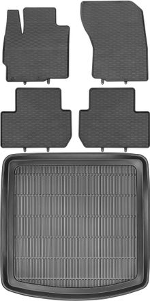 OEM Juego De Alfombrillas De Goma Para Coche Y Alfombrilla Para Maletero Para Mitsubishi Outlander Iii Suv (modelo 2014)
