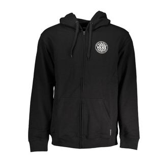 Vans Mens Full Zip Hoodie Off The Wall - Black Cotton - Size Medium
