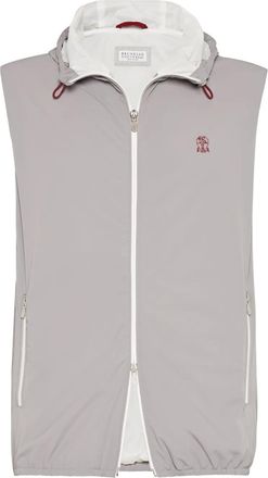 Brunello Cucinelli Canotta con logo - Grigio
