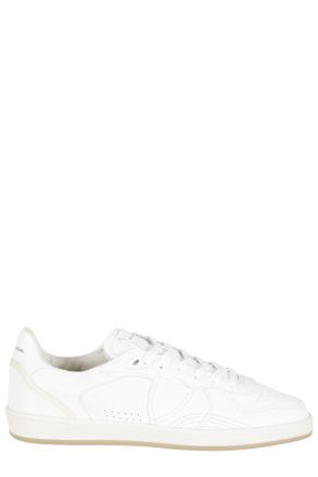 Philippe Model White PGAL Low Leather Suede Sneakers
