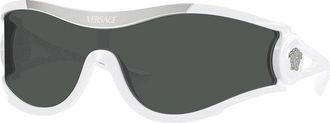 Versace Sunglasses Shield Full Rim, Yellow Frame And Dark Grey Lens Ve4475548687