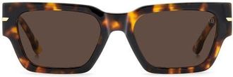 Victoria Beckham 53mm Square Sunglasses in Brown Havana/Brown at Nordstrom
