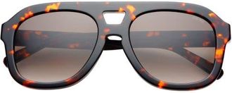 Freyrs Eyewear Voyager Oversized Aviator Sunglasses in Tortoise at Nordstrom